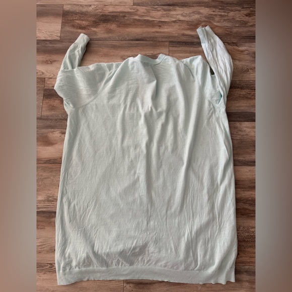 Soft by NAADAM Cotton Cashmere Button Duster Cardigan Size 2X Mint Green - Picture 6 of 6